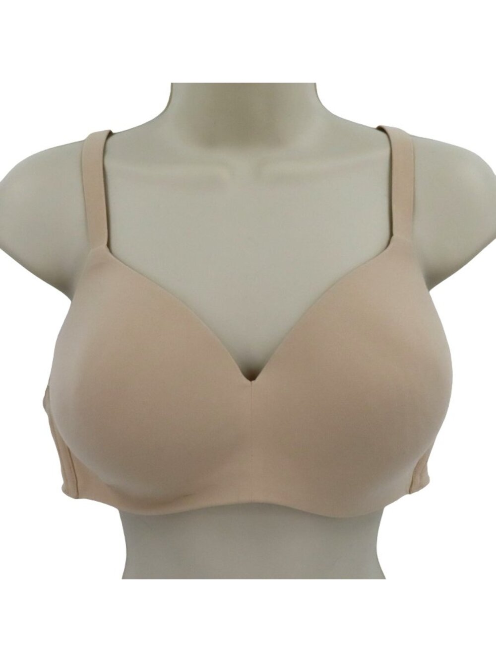 Wacoal 36D How Perfect Wire Free T Shirt Bra Wireless Lined Solid Beige 852189
